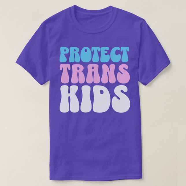 Protect Trans Kids Queer Youth Flag T-Shirt (Design Front)