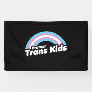 Protect Trans Kids - Rainbow Banner