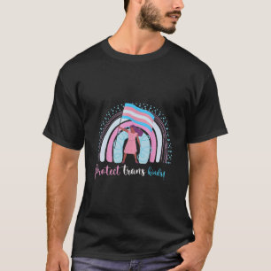 Protect Trans Kids Rainbow Transgender Flag Lgbt S T-Shirt
