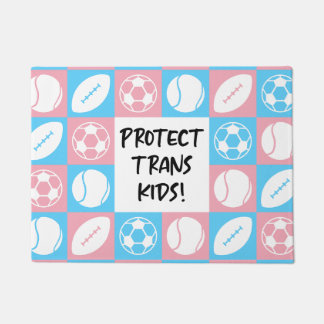 Protect Trans Kids Sports Student Athletes Doormat