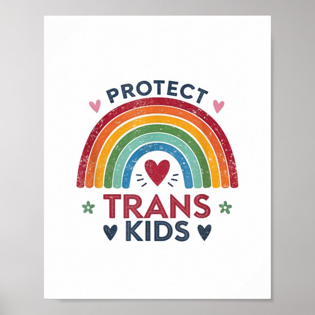 Protect Trans Kids Support Queer Youth  Poster (Front)