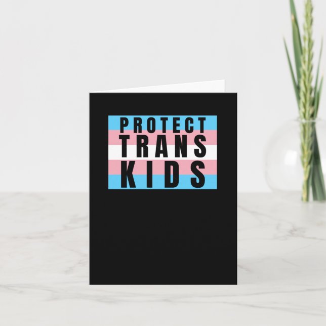 Protect Trans Kids Transgender Pride Sticker  Card (Front)