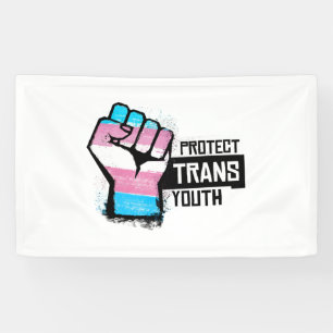 Protect Trans Youth - Pride Fist Banner