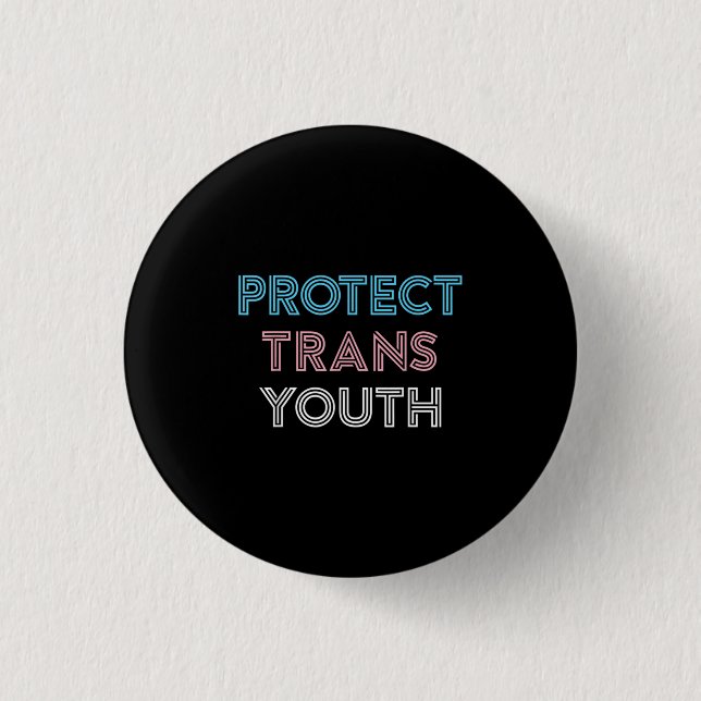 Protect Trans Youth Transgender LGBT Pride 3 Cm Round Badge (Front)