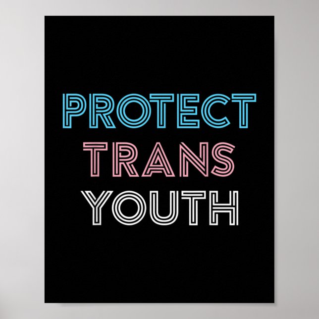 Protect Trans Youth Transgender LGBT Pride Poster (Front)