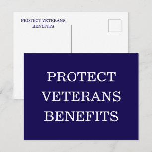 Protect Veterans Benefits Political Postcard