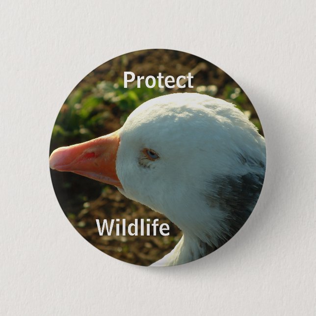 Protect Wildlife | 6 Cm Round Badge (Front)