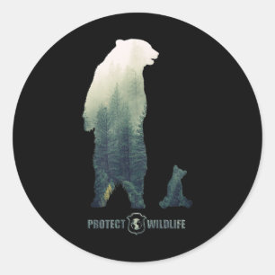 Protect Wildlife - Environmental Protection - Bear Classic Round Sticker
