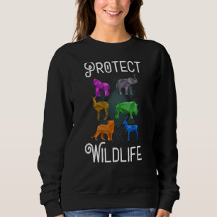 Protect Wildlife Wild Animals Nature Environmenta Sweatshirt