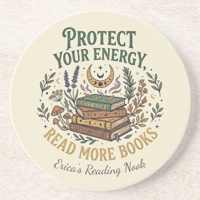 Protect Your Energy Read More Books Celestial Coaster (Front)