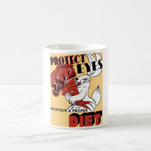 Protect Your Eyes Maintain A Proper Diet -- WPA Coffee Mug