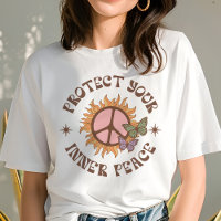 Protect Your Inner Peace Retro Boho Sun
