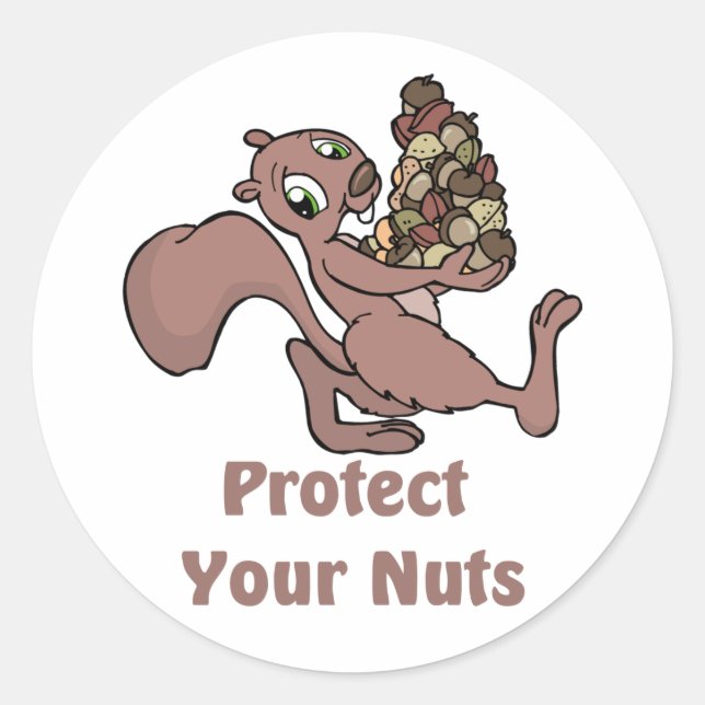 Protect Your Nuts Classic Round Sticker (Front)