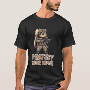 Protect Your Nuts Ninja Squirrel Samurai T-Shirt