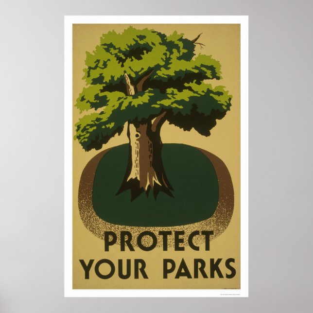 Protect Your Parks 1938 WPA Poster (Front)