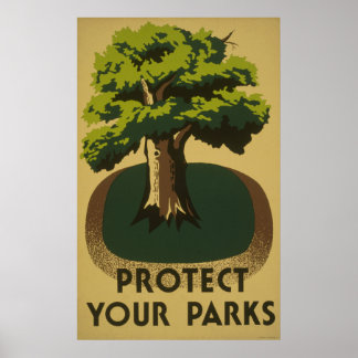 Protect Your Parks Vintage WPA Poster