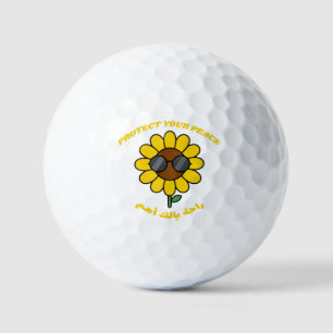 Protect Your Peace راحة بالك أهم Sunflower Golf Balls