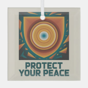 Protect Your Peace Glass Tree Decoration