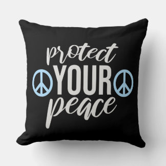 Protect Your Peace Mental Health Wellness Mindful Cushion