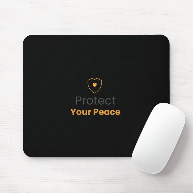 Protect Your Peace – Minimal Motivational Mouse Pa Mouse Pad (With Mouse)