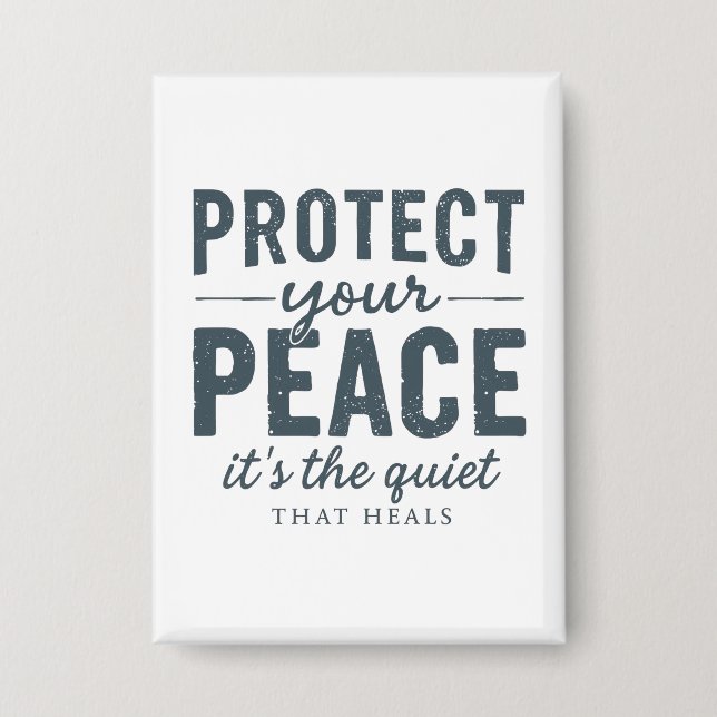 Protect Your Peace: Quiet Healing Typography (Front)