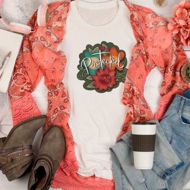 Protected Bold Floral Pretty Inspirivity T-Shirt (Creator Uploaded)