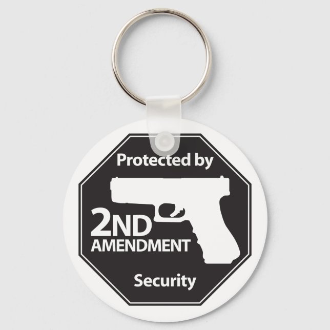 Protected by 2nd Amendment Key Ring (Front)