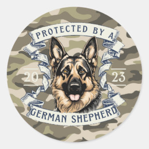 Protected By A German Shepherd Sticker