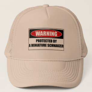 Protected By A Miniature Schnauzer Trucker Hat