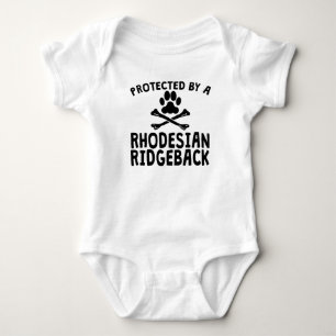Protected By A Rhodesian Ridgeback Baby Bodysuit