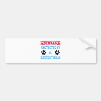 Protected By A Scottish Terrier Dog Bumper Sticker