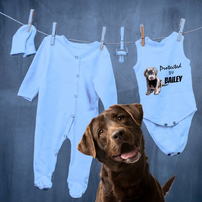 Protected By Bailey Blue Baby Bodysuit (Creator Uploaded)