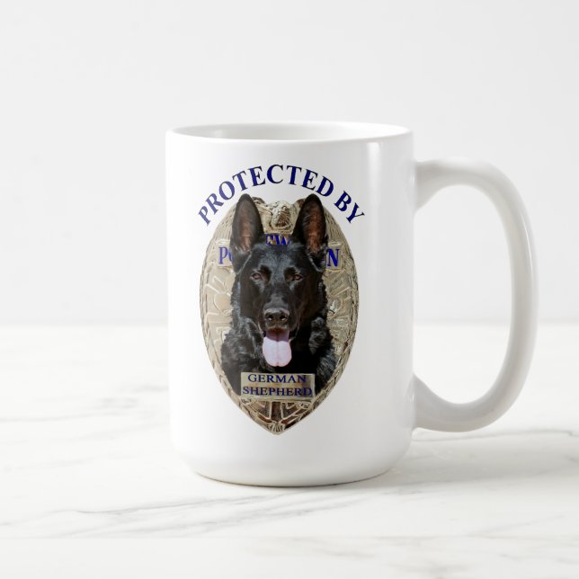 Protected By German Shepherd Coffee Mug (Right)