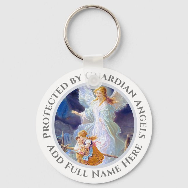 Protected by Guardian Angels Keychain (Front)