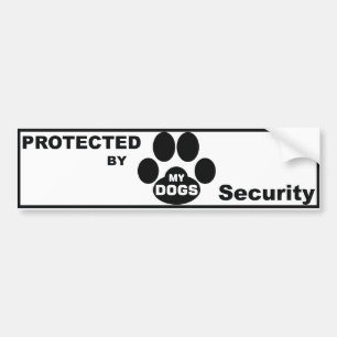 Protected by MY DOGS Bumper Sticker