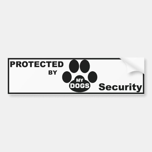 Protected by MY DOGS Bumper Sticker (Front)