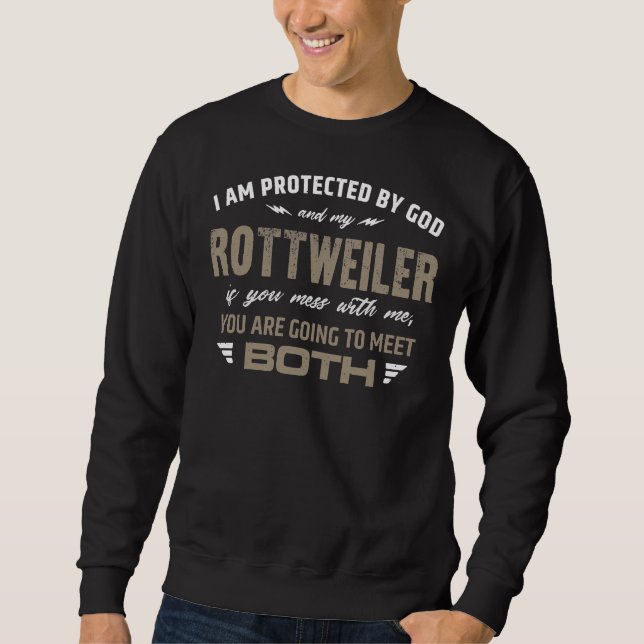 Protected By Rottweiler Sweatshirt (Front)