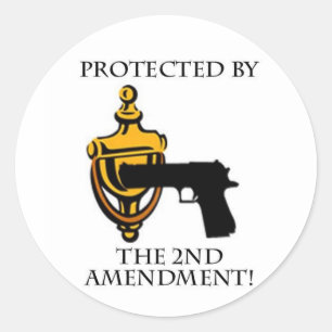 Protected by the 2nd Amendment Classic Round Sticker