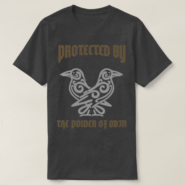 Protected By The Power Of Odin Viking T-Shirt (Design Front)