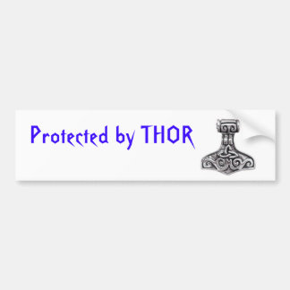 Protected by Thor Bumper Sticker
