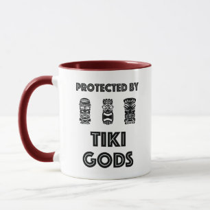Protected by Tiki Gods Funny Tropical Mug