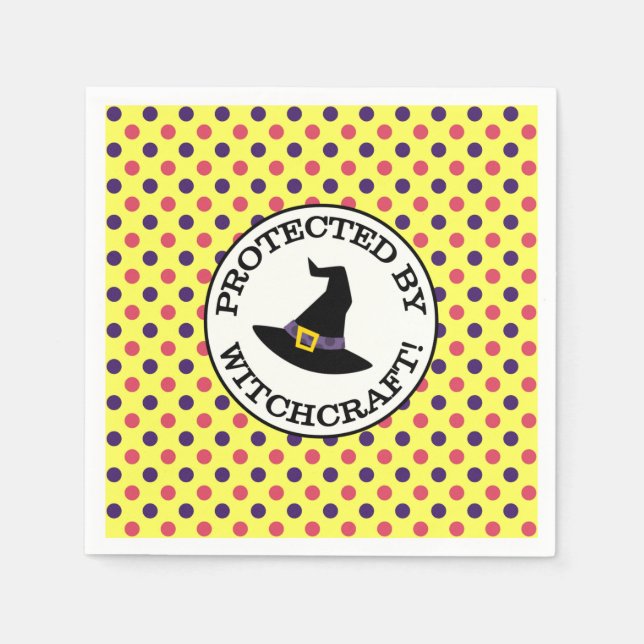 PROTECTED BY WITCHCRAFT NAPKIN (Front)