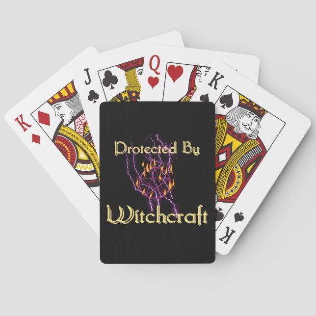 Protected By Witchcraft Playing Cards (Back)