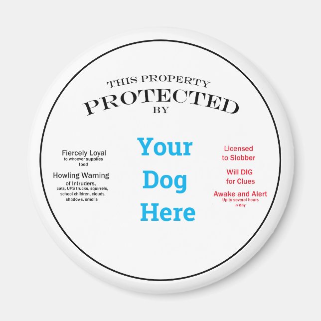 Protected by Your Dog   Magnet (Front)