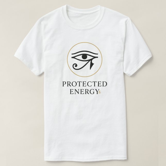 Protected Energy – Minimal Eye of Horus Symbol | T-Shirt (Design Front)