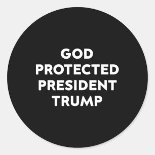 Protected President Trump Classic Round Sticker