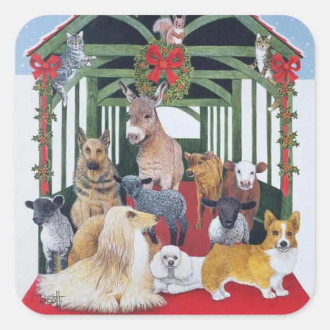 Protected Square Sticker (Front)