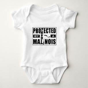 protectedbyProtected by a Malinois Baby Bodysuit