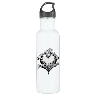 Protecting A Heart  - Skeleton Hand Heart 710 Ml Water Bottle