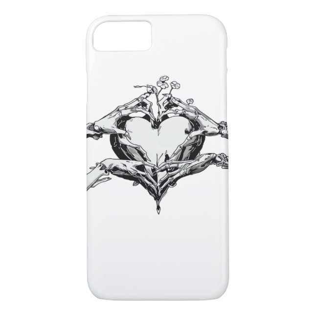 Protecting A Heart  - Skeleton Hand Heart Case-Mate iPhone Case (Back)
